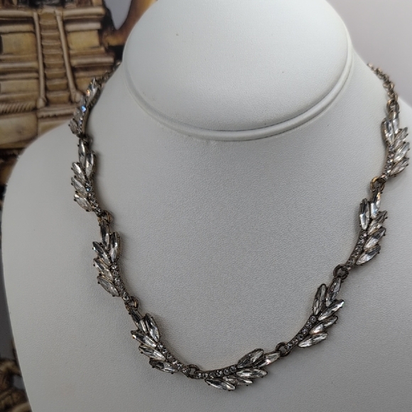 J. Crew Silver Leaf Motif Necklace - Picture 3 of 6